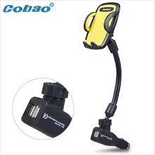 Mobile phone gps navigation dual usb car charger holder mount stand support for samsung iphone meizu xiaomi phone Accessories