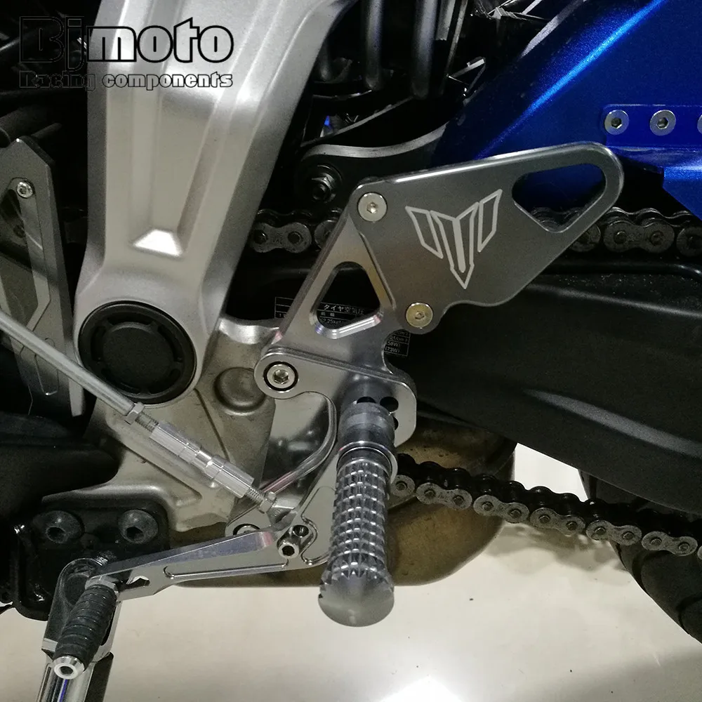 Запчасти для мотоцикла Bjmoto CNC Rearsets мото подножки задний Набор Yamaha FZ07 MT07 2013 2014 2015 2016