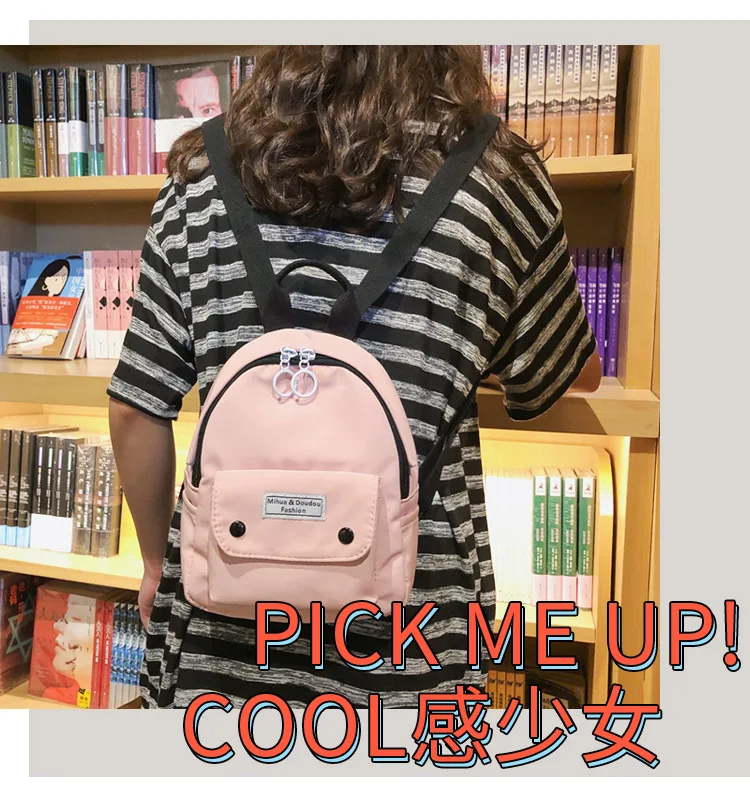 Брезентовые школьные рюкзаки для девочек, рюкзак с несколькими карманами для подростков, мини-рюкзак, высокий школьный рюкзак, маленькая сумка на плечо