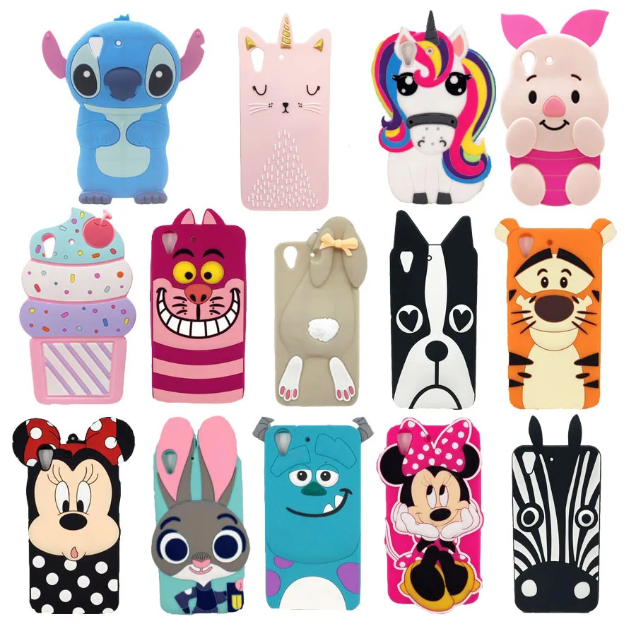 

For Huawei Y6 II Case Cute 3D Cartoon Rabbit Minnie Cat Stitch Unicorn Case Soft Silicone Back Cover For Huawei Y6II Y6 II 5.5