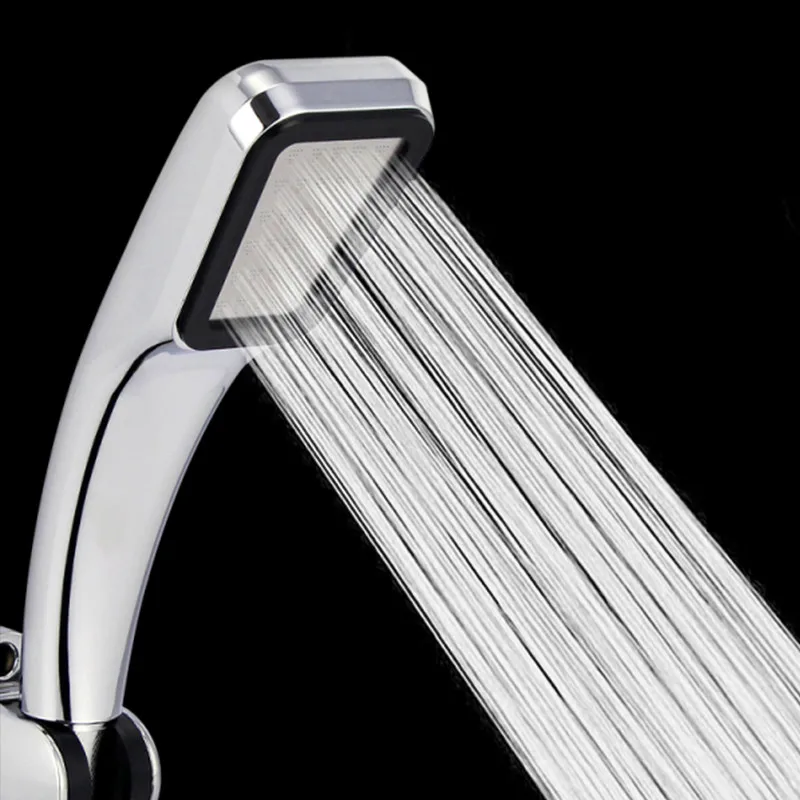 

Hot Bathroom Handheld Shower Head 300 Hole Water Saving Square abs Water Saving High Pressure Set Rainfall Shower Head