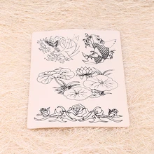 10 шт. самая дешевая цена Лотос и рыба кожа для обучения татуировкам татуировки MUA752