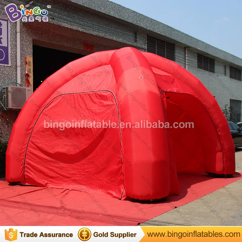  Free shipping 6m diameter Inflatable spider tent in red with four legs inflatable gazebo event tent