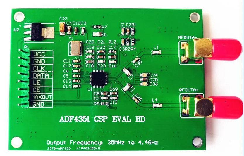 

RF signal source ADF4351 module Wideband signal source Phase-locked loop Voltage-controlled oscillation