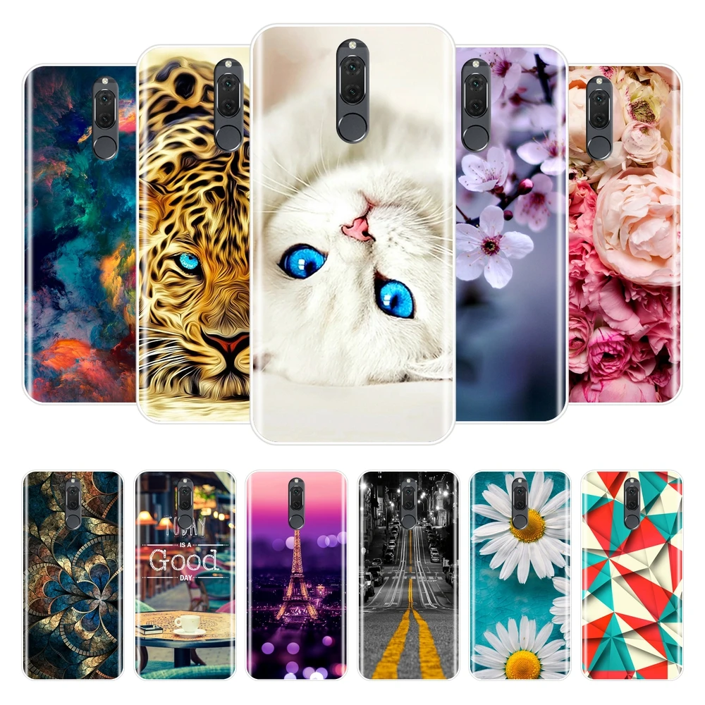 

Phone Case For Huawei Nova 2i 3E 2 Lite Plus Soft Silicone Cute Cat Painted Back Cover For Huawei Nova Smart Lite 2017 Case