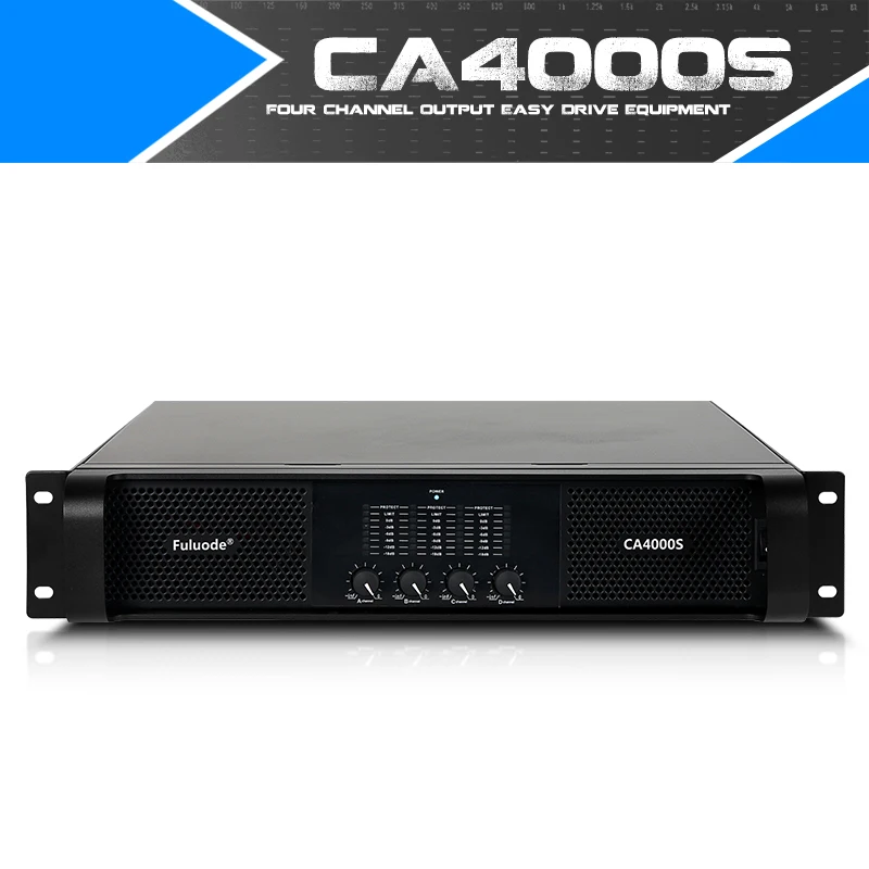 Fuluode Professional Pure Rear Power Amplifier Ultra High Power One Drag Four 4Channel Stage Performance CA4000S