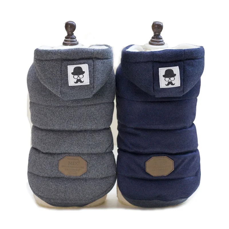 New Mustache Hooded Style Pet Dog Thick warm Winter Coat Clothes S XXL Dog Coat Dogs Clothes C68