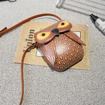 

New Women Messenger Bags Cute Owl Wallet Purse Cartoon Fun Crossbody Phone Bags Owl Bag For Girls