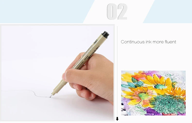 Sakura ручка Pigma micron Finecolor Fineliner набор кисть для эскиза чернил маркер ручка маркеры пигментный лайнер для рисования товары для рукоделия