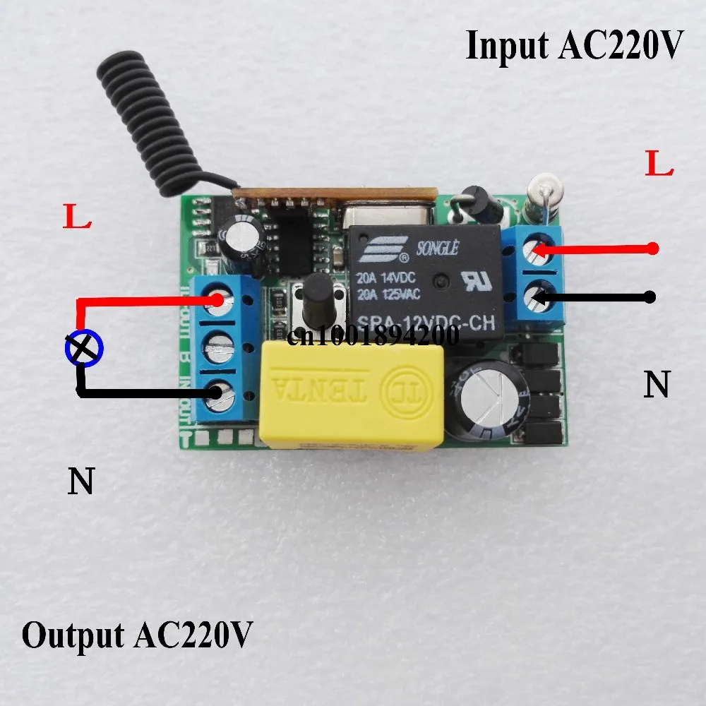 

AC220V RF Remote Control Switch 315MHZ 433MHZ ASK for Smart home App Control Learning Code ON OFF Learning independently Mini