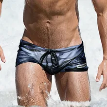 Новая одежда для плавания мужские горячие камуфляжные печати мужские купальный костюм Sunga пляжные шорты купальные боксеры, шорты, трусы купальный костюм