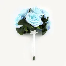 Inofin озеро синий Свадебный букет невесты с цветами ручной работы розы Искусственные цветы Свадебные букеты Быстрая