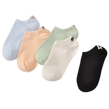 5 пар Для женщин носки до лодыжки на лето и весну дышащие женские носки милые девушки Книги по искусству носки Meias чулочно-носочные изделия C Книги по искусству Ун Животные днем смешной носки