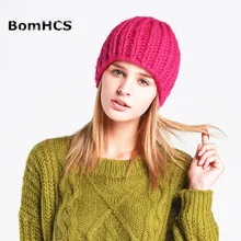 BomHCS зимние шапки бини для женщин одноцветные шапки бини зимняя шапка