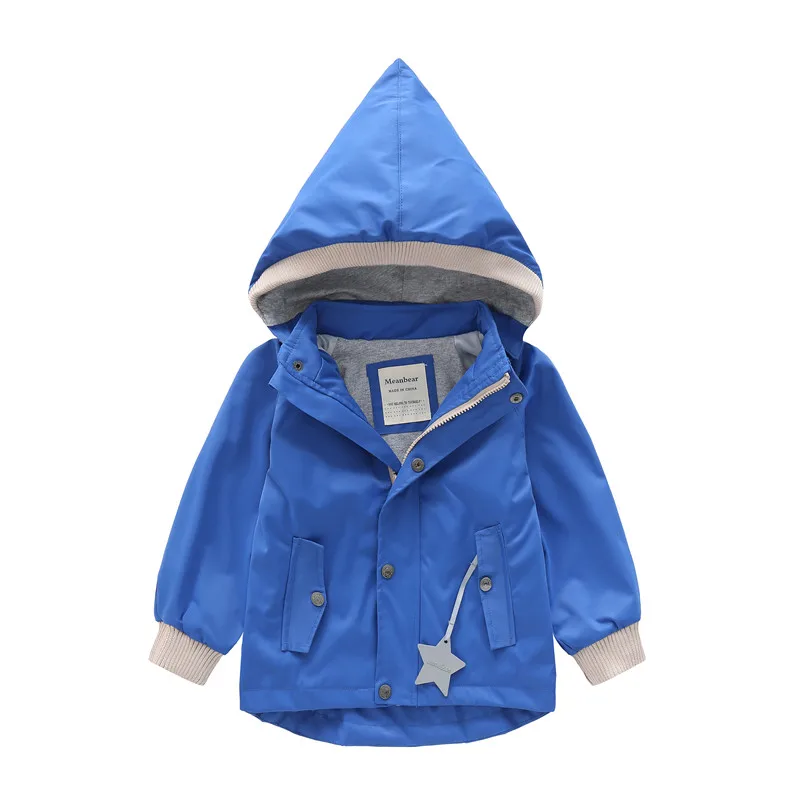 Водостойкая ветровка для маленьких девочек, для мальчиков, коллекция года, весенне-осенняя куртка детская одежда для девочек 2, 4, 5, 6, 7, 8, 9, 10 лет - Цвет: blue