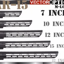 Векторная Оптика Тактический тонкий M-LOK 7 10 12 15 17 дюймов поплавок Handguard Пикатинни кронштейн подходит 223 5,56 AR 15 M4 M16