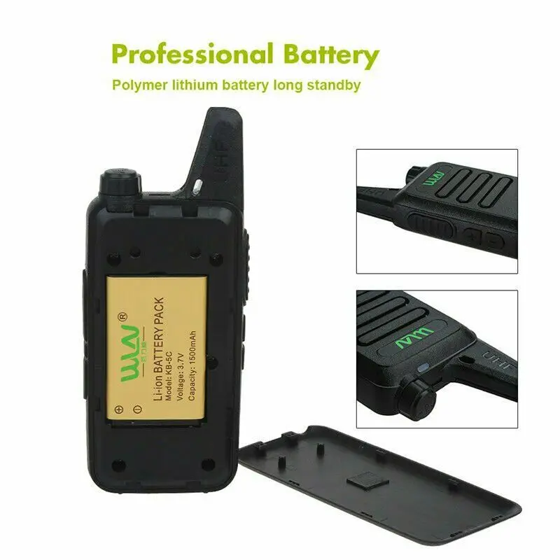  4Pcs WLN Kd-C1 Mini Walkie Talkie Portable Wireless Radio Silm Handheld KDC1 C2 Two Way Radio Trans