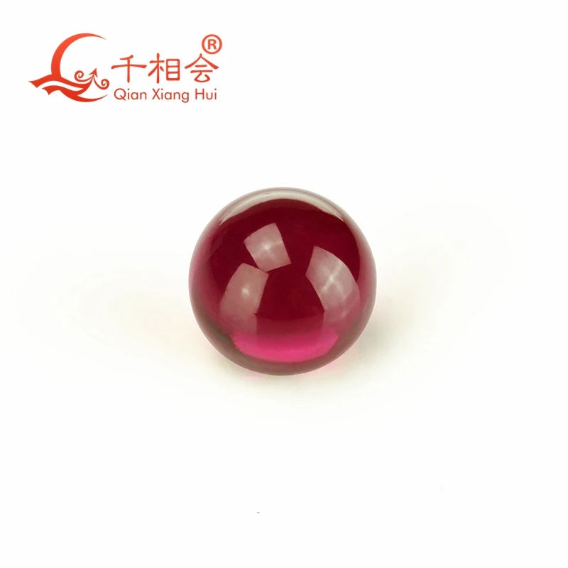 

5# r u b y red color sphere shape/ ball shape red color corundum without hole