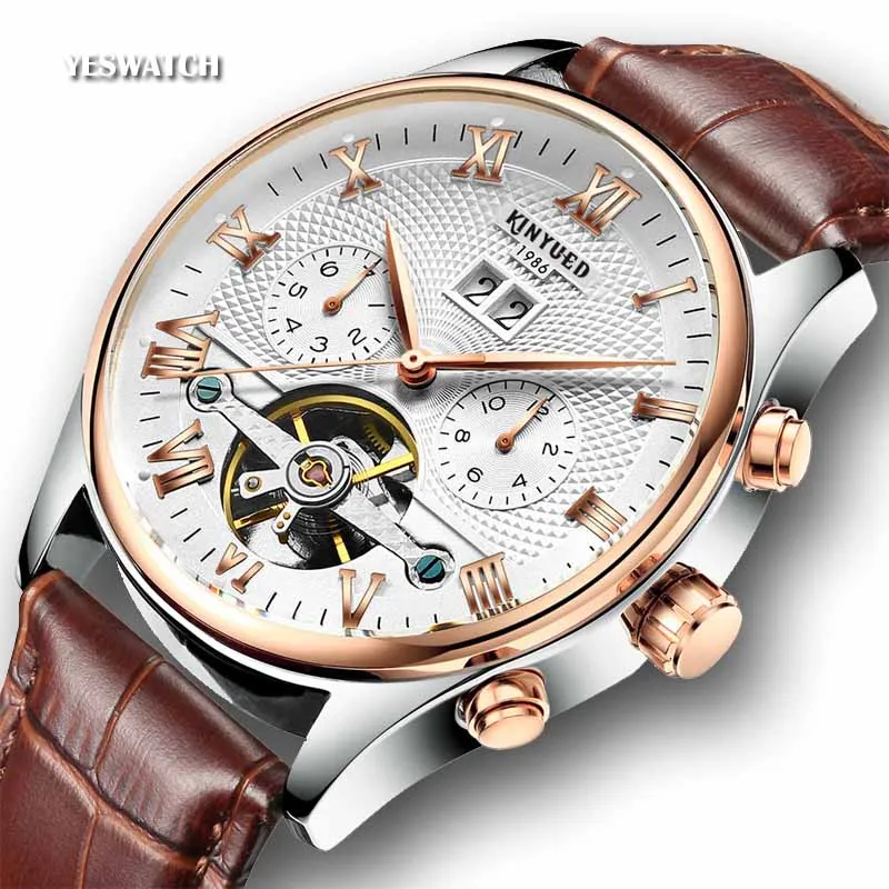 Prix pour Luxe Mécanique Hommes Montre Marque De Mode Squelette Tourbillon En Cuir Mécanique Automatique Montres Or Rose Relogio Masculino Prix pour Luxe Mécanique Hommes Montre Marque De Mode Squelette Tourbillon En Cuir Mécanique Automatique Montres Or Rose Relogio Masculino