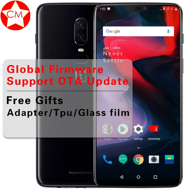 

Original Oneplus 6 Snapdragon 845 Android 8.1 Cellphone 6GB/8GB RAM 64GB/128GB/256GB ROM Dual Cameras in stock Global Firmware