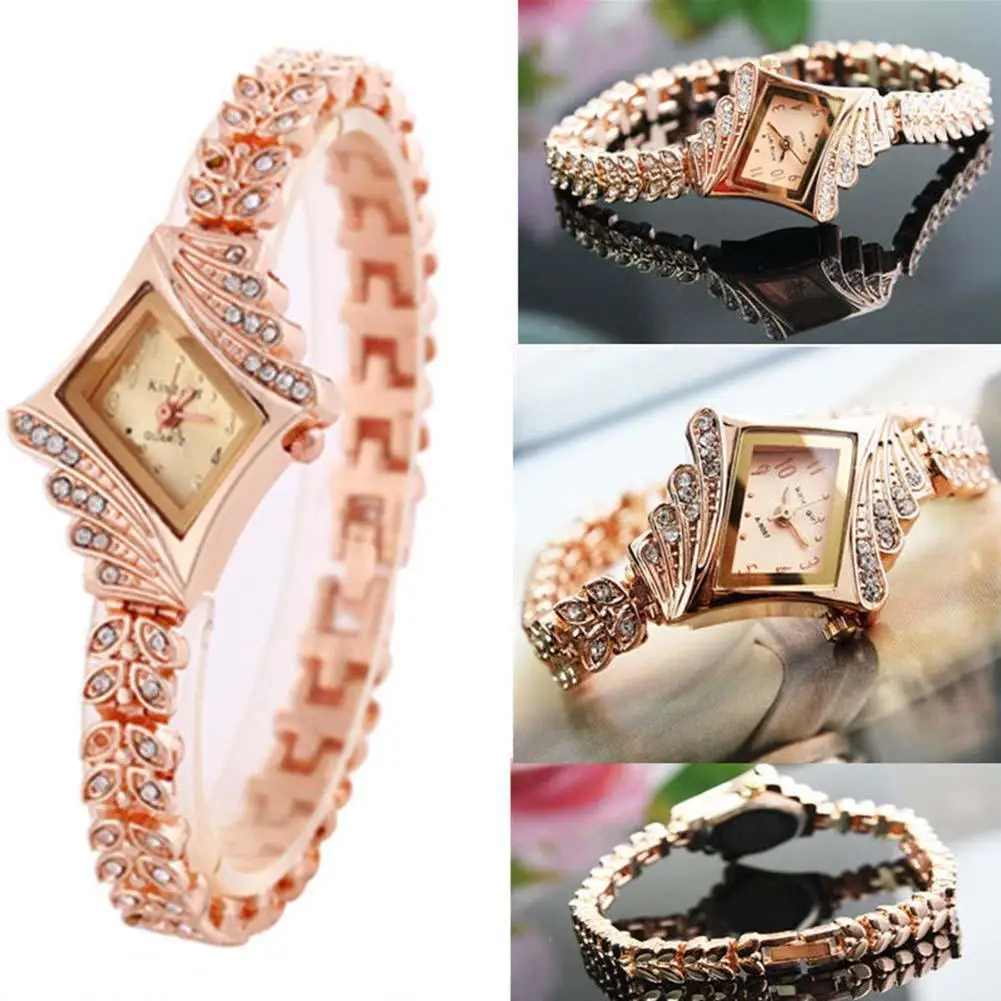 

Alloy Crystal Quartz Rhombus Bracelet Bangle Wrist Watch Women Dress Watches Fashion Lady High Quanlity Quartz Wrist Wactches