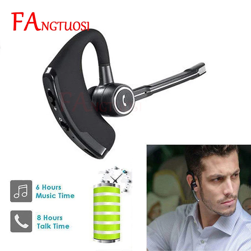 

FANGTUOSI Business Bluetooth Headset Car Bluetooth Earpiece Hands Free with mic ear-hook Bluetooth Wireless Earphone for iPhone
