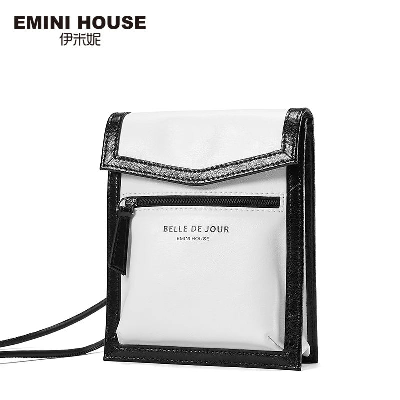 EMINI HOUSELetter Element, кожаная сумка для телефона, роскошные сумки, женские сумки, дизайнерские сумки через плечо для женщин, сумка через плечо
