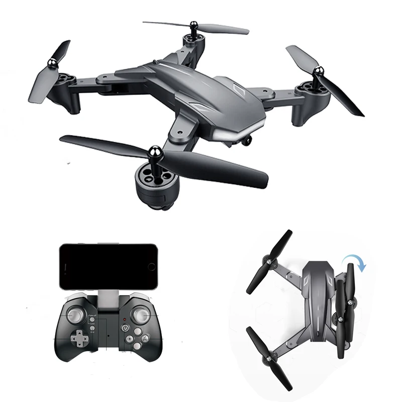 

Mini Folding Drone RC Helicopter WiFi FPV RC Drones 4K Camera Optical Flow 720P Dual Camera RC Quadcopter Foldable toys for gift