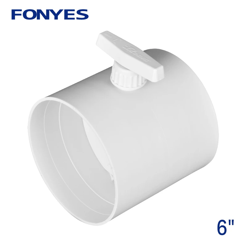 HVAC 6 inch plastic manual air valve volume flow rate damper air duct