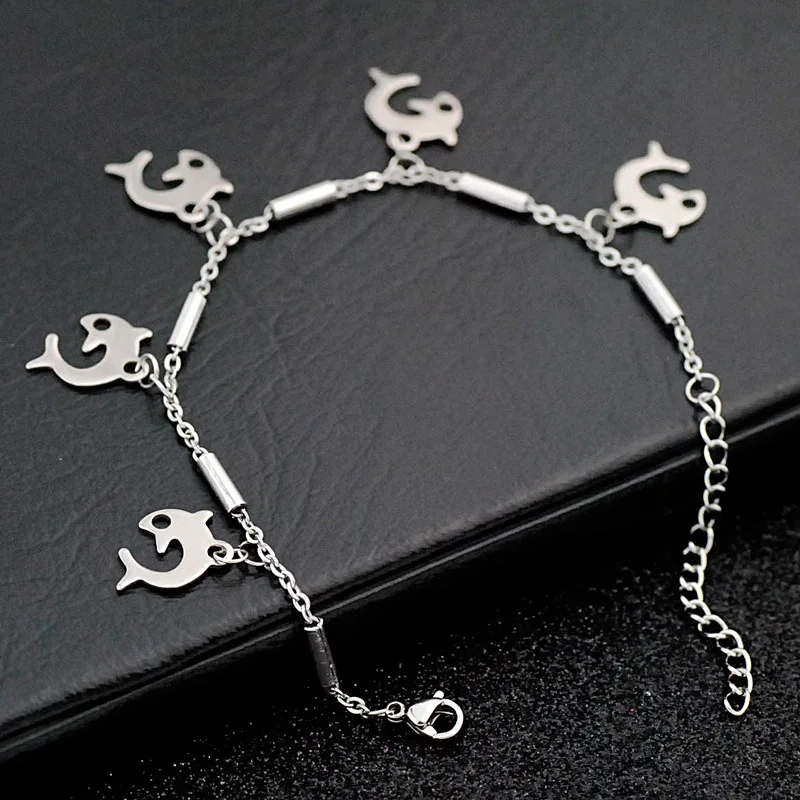 

Legenstar Dolphin /bear/cross Charm Bracelet &Bangle For Women 2019 Fashion Jewelry Stainless Steel pulseras mujer Wedding Gift