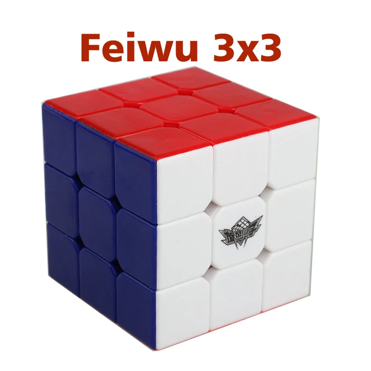 CubeXYZ CB 3*3 Feiwu Cube Stickerless/Black Cube Puzzle Gift Idea for X'mas Birthday Collector's cube