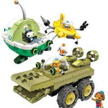 Nouveau créateur éclairé idées GUP-K Crocodile sauvetage navire Octonauts blocs de construction modèles ensembles enfants Kits jouets Compatible Duplo(China)