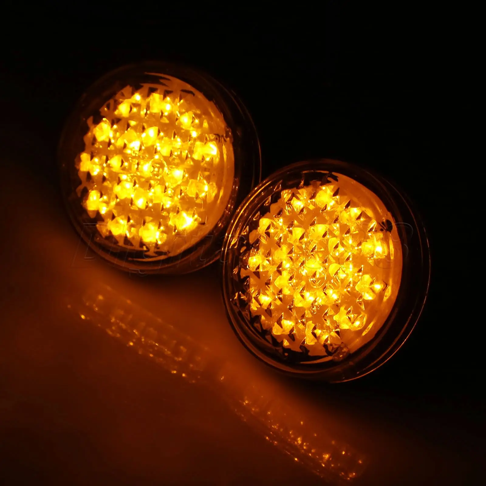 2 Pcs ECE LED Moto Clignotants Indicateur Universel s Lumière Jaune avec  SMD : : Auto et Moto