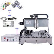 2.2KW 4 оси CNC гравировальный станок 6040 2200 Вт CNC фрезерный станок резки металла