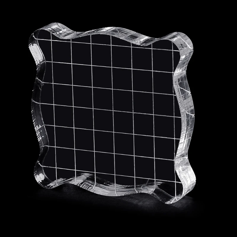 

Acrylic Clear Stamping Block Grid and Grip Scrapbook Craft Making Essential Tool