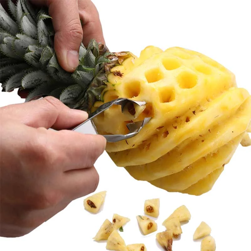 剥離パイナップルナイフツールパイナップルの皮むき器クーペアナナスacierクリップカットフルーツアーティファクト Pineapple Slicers Aliexpress