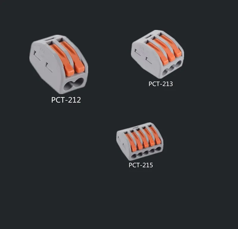 

2PCS Wago type PCT-212 213 215 Universal Compact Wire Connector Conductor Terminal Block