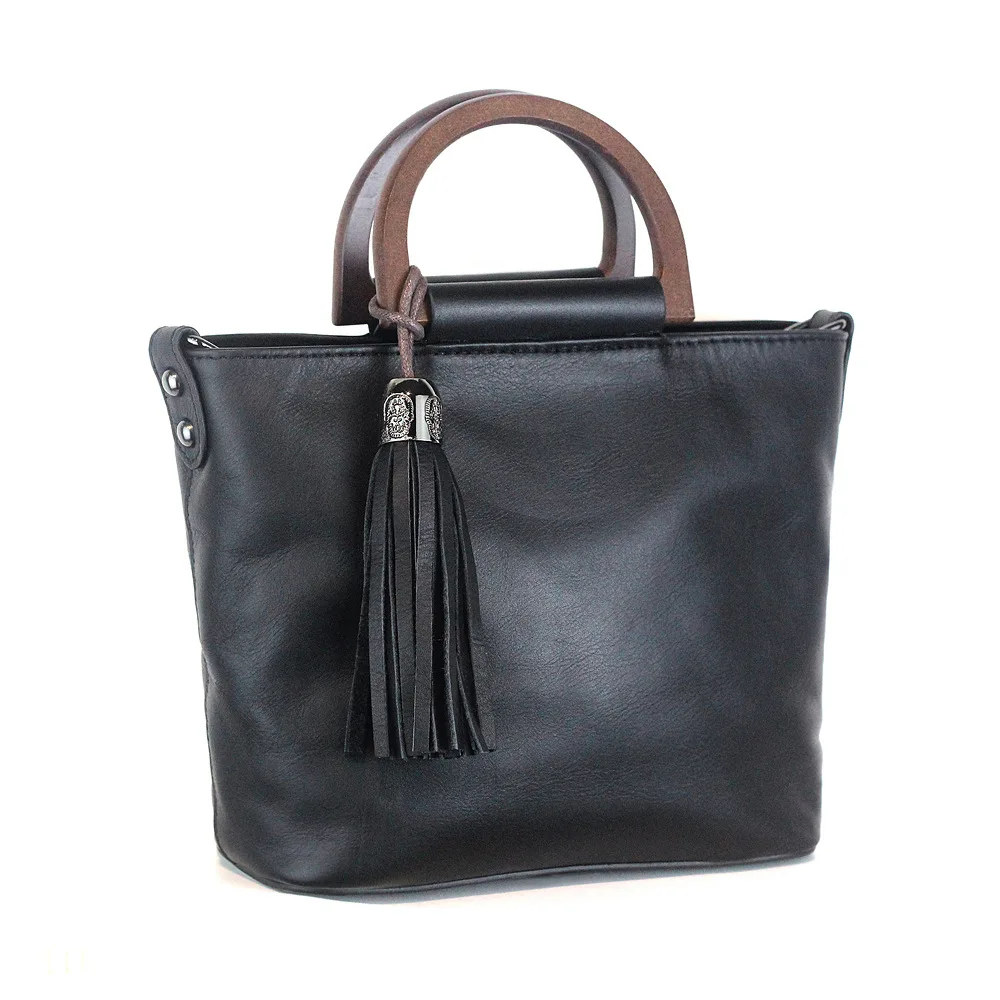 Pyaterochka Women Luxury Handbags Women Bags Designer Tassel Business Bag Genuine Leather Shoulder Bag Fashion Office Bag Women