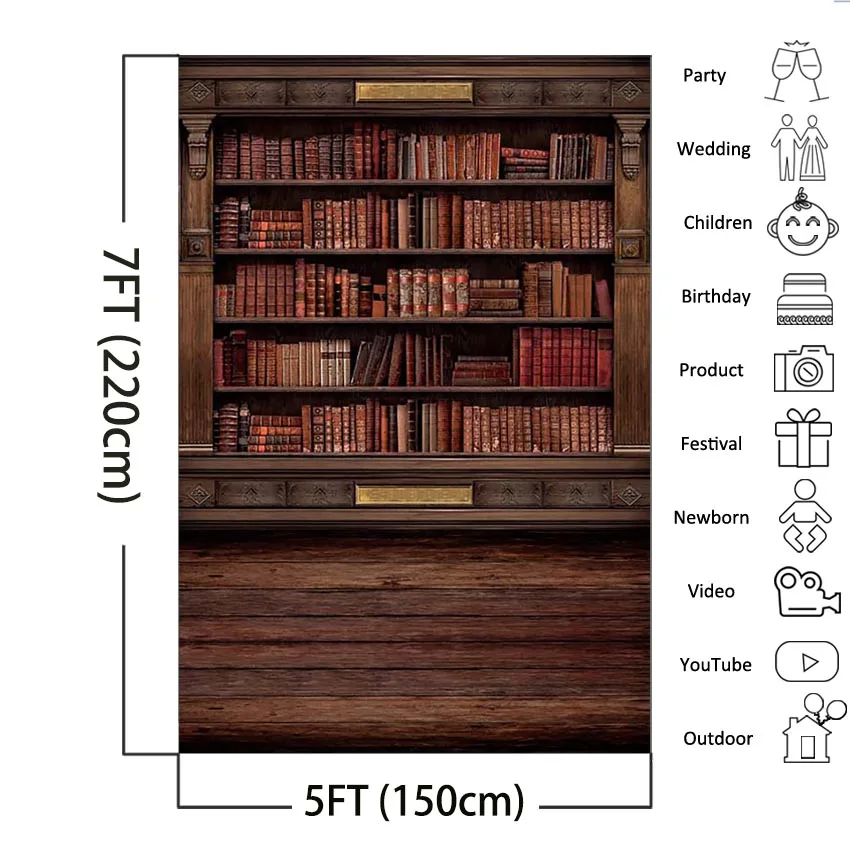 MEHOFOTO винтажные книги деревянная книжная полка фото фон для фотостудии старая библиотека фотографические фоны