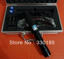 2018 – Military blue laser pointers 30000mw/30W 450nm Burning match/balloon/dry wood/burn cigarettes+5 caps+Glasses+Charger+box