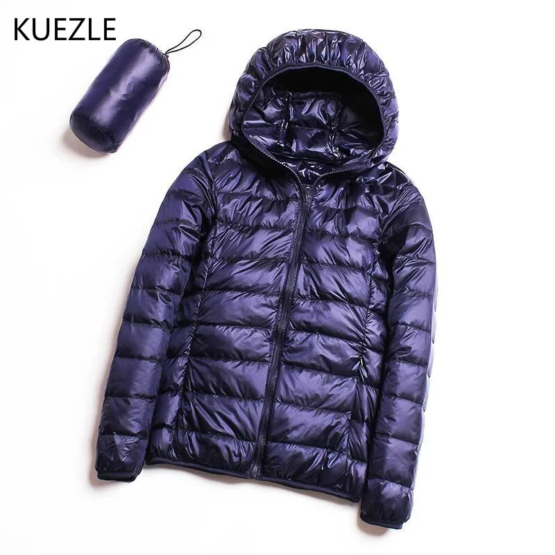 

Women's new fashion thin autumn hooded Down Coats 2018 Korean version of the self-cultivation winter coat jackets Female top 4XL