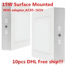 15 Вт поверхностное Монтируемое потолочное освещение светодиодный панельный светильник супер яркий светодиодный светильник для дома 85-265 в 10 шт. DHL/FedEx