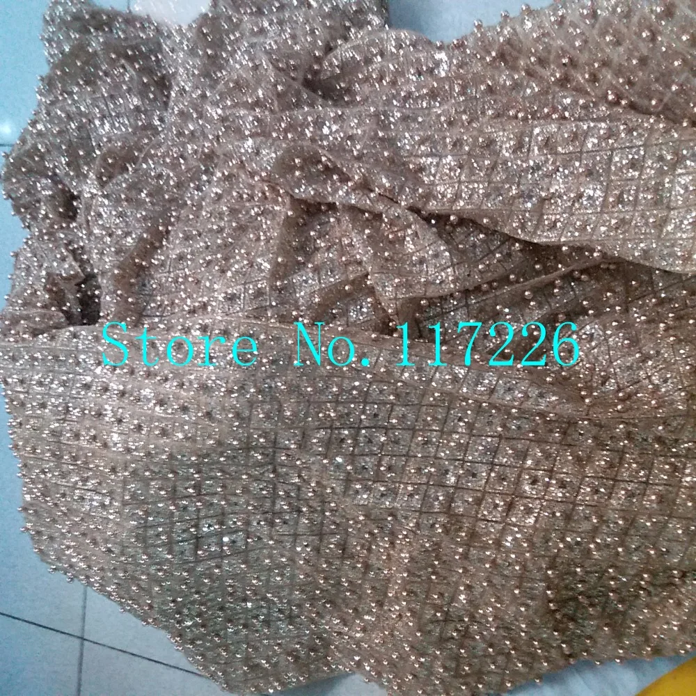 Красивая клееная блестящая Тюлевая сетчатая ткань с полными бусинами, клееная блестящая кружевная ткань, JRB-121805 для праздничного платья