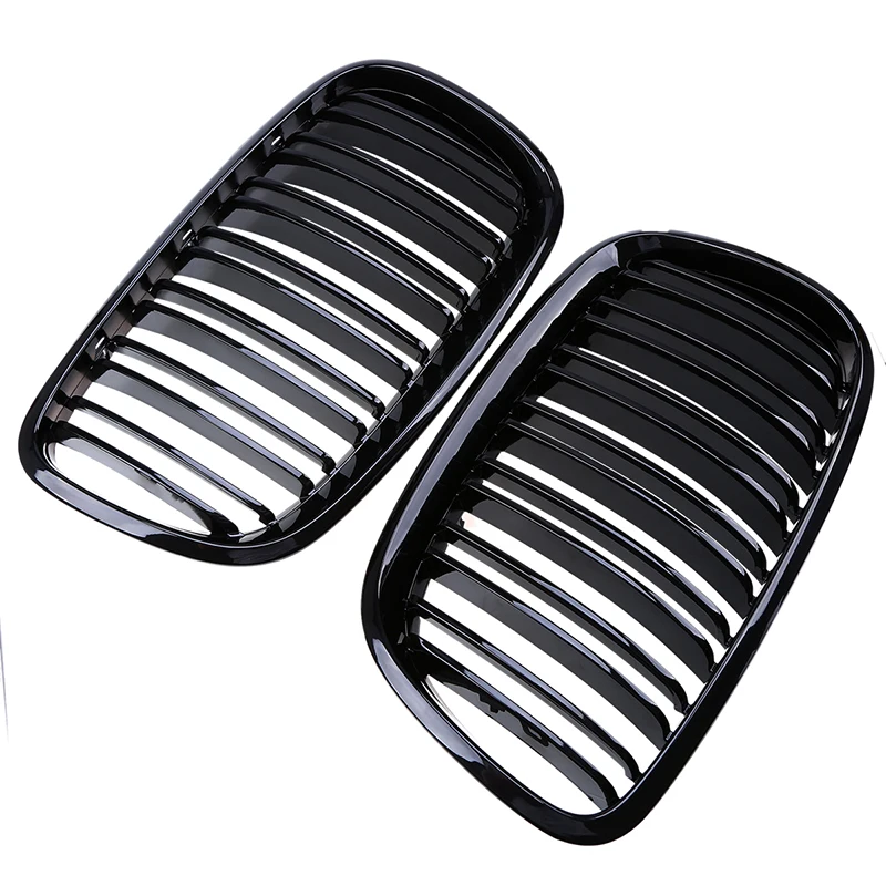 Posbay двойные рейки блестящий черный глянец Передняя решетка решетки для BMW X5 M(E70) 35dX/40dX/40iX 2009-2013 решетка бампера