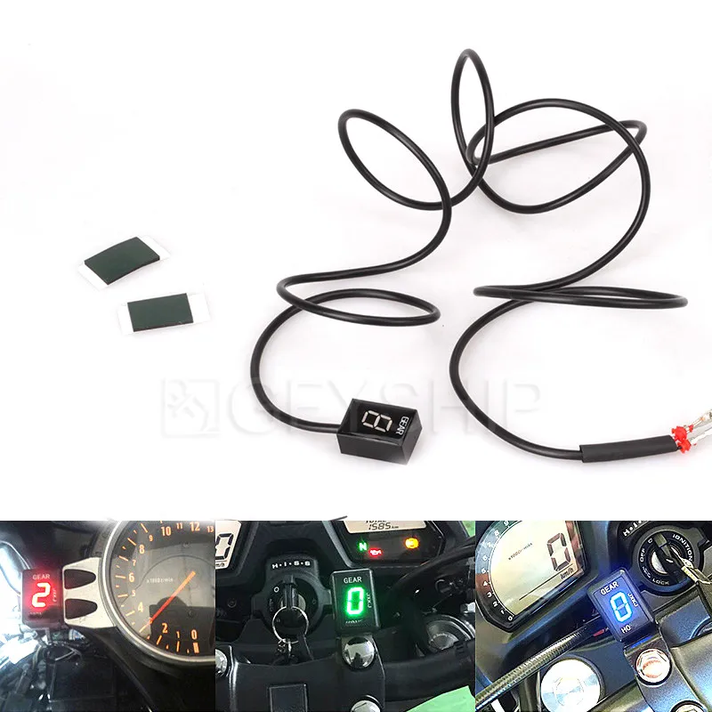 Motorcycle LCD 1 6 Level Gear Indicator 6 Speed Digital Gear Meter For