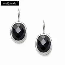 Черные овальные серьги-капли, Томас Стиль Glam мода хорошее ювелирное изделие для женщин, Ts подарок в 925 пробы серебро, Супер предложения