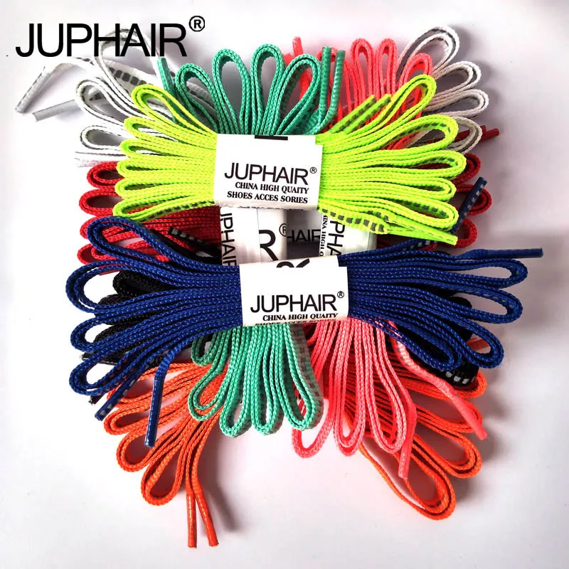 

JUP 1 Pairs Unisex New Style Originality Reflective Oatchwork Shoelace Design Neight Runner People Walking Night Boy Shoe Laces