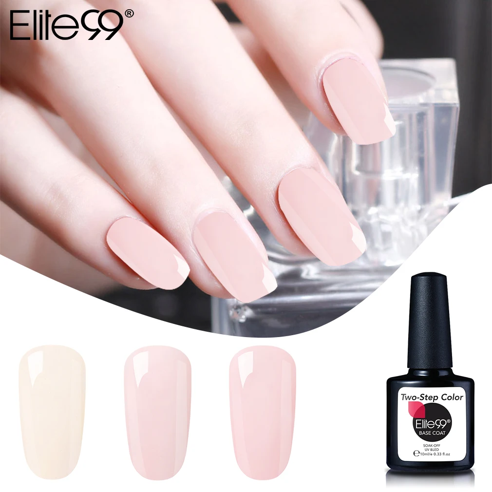 

Elite99 10ml Two-Step Color Base Coat Gel Polish Two Using Ways UV LED Gel Nail Polish Soak Off Manicure Nail Art Gel Varnishes