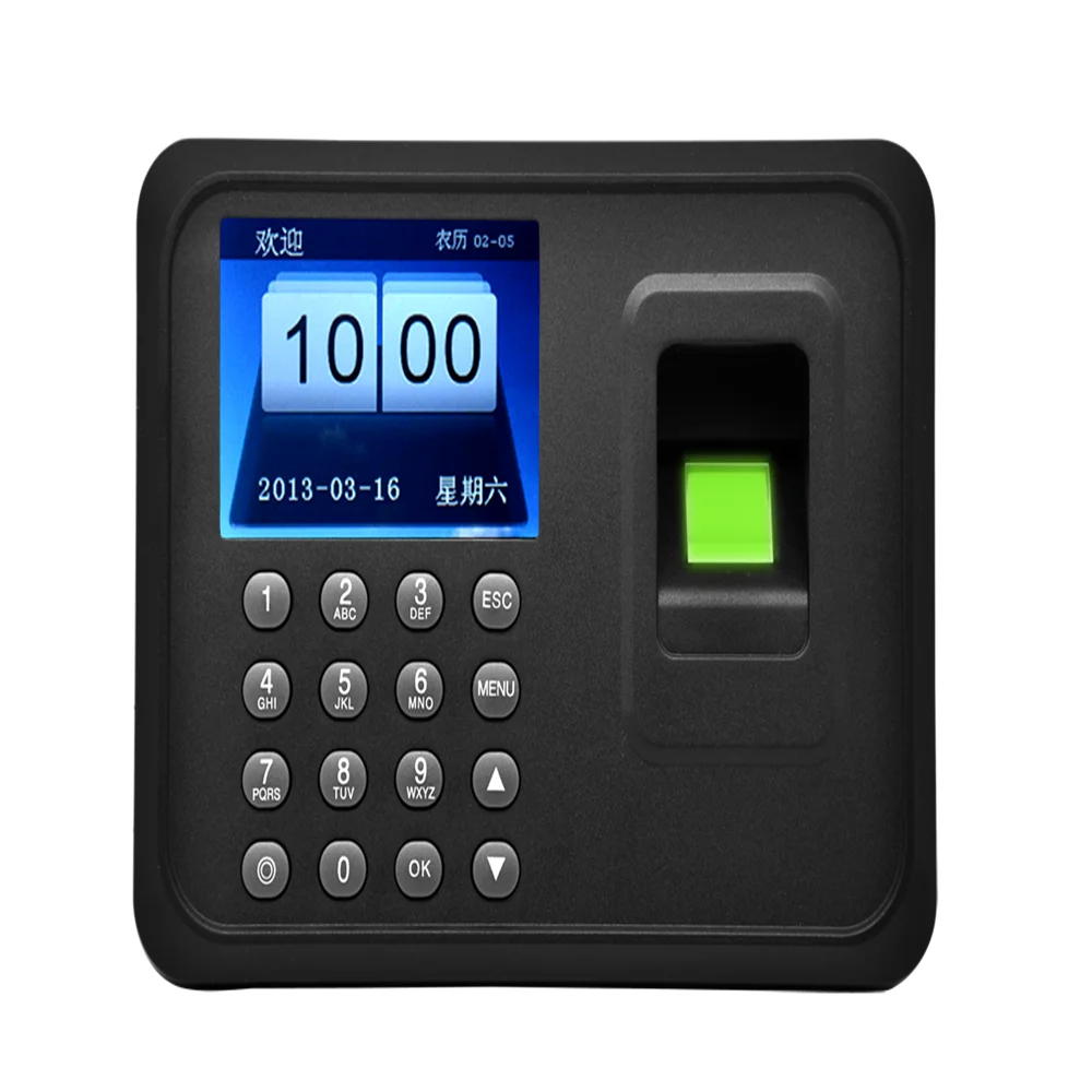 

3026 Biometric Time Attendance Machine System Time Tracking Device In English Spanish Color Screen Fingerprint Machine