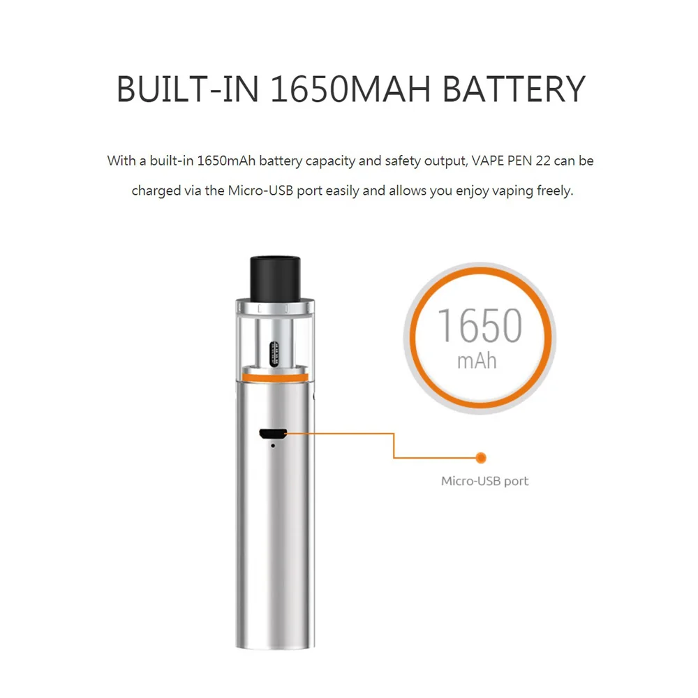 Электронных сигарет SMOK Vape ручка 22 комплект бак 0.3ohm двухъядерный со встроенным 1650